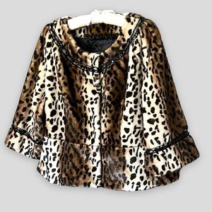 Terry Lewis Classic Luxuries cropped faux fur jacket size 1X